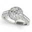 1.5 CTW Certified VS/SI Diamond Solitaire Halo Ring 14K - 2
