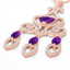 5.50 CTW Amethyst & Micro Pave VS/SI Diamond Heart