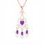 5.50 CTW Amethyst & Micro Pave VS/SI Diamond Heart - 3