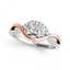 1.25 CTW Certified VS/SI Diamond 2 Stone Ring 14K White - 2