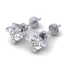 1 CTW Certified VS/SI Diamond Solitaire Stud Earrings - 2