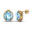 25 CTW Sky Blue Topaz & Micro VS/SI Diamond Halo - 2