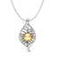 0.31 CTW VS/SI Diamond Golden Pearl Necklace 14K White