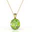 9 CTW Peridot Designer Solitaire Necklace 18K Yellow - 2