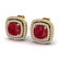 4.95 CTW Ruby & Micro Pave VS/SI Diamond Halo Earrings