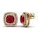 4.95 CTW Ruby & Micro Pave VS/SI Diamond Halo Earrings - 2