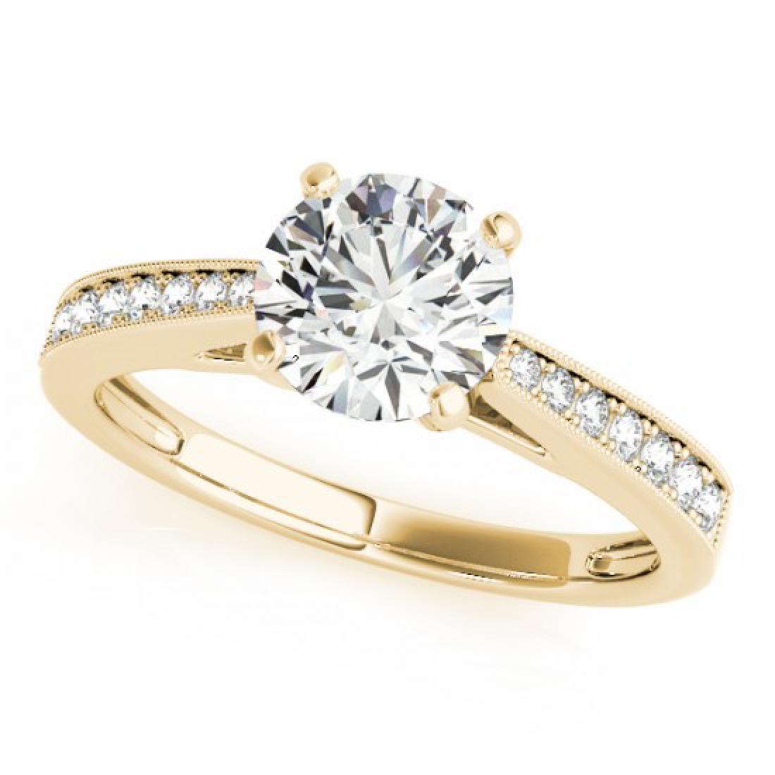 0.4 CTW Certified VS/SI Diamond Solitaire Ring 14K: REF-51F6N -25471 ---- 0.4 CTW Certified VS/SI Diamond Solitaire Ring 14K Yellow Gold ---- Luxury Designer Brand Ring Appraised at $2,550 Certificate Number US25471 14k Yellow gold, Ring Size is 7, Rin