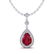 2.75 CTW Ruby & Micro Pave VS/SI Diamond Necklace - 2