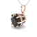 1 CTW Black Certified Diamond Solitaire Necklace 14K