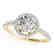 1.4 CTW Certified VS/SI Diamond Solitaire Halo Ring 14K - 2