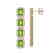 11.98 CTW Peridot & Diamond Halo Earrings 10K Rose Gold - 2