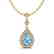 2.25 CTW Sky Blue Topaz & Micro Pave VS/SI Diamond - 2