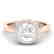 1.75 CTW Halo VS/SI Diamond Micro Pave Ring 14K Rose