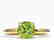 2 CTW Cushion Cut Peridot Solitaire Engagement Ring 18K
