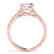 1.3 CTW Certified VS/SI Princess Diamond Ring 14K Rose - 2