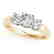 1.45 CTW Certified VS/SI Diamond 3 Stone Ring 14K - 2