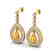 2.25 CTW Citrine & Micro Pave VS/SI Diamond Earrings