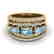 2.25 CTW Sky Blue Topaz & Micro Pave VS/SI Diamond