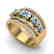 2.25 CTW Sky Blue Topaz & Micro Pave VS/SI Diamond - 2