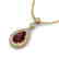 2.25 CTW Garnet & Micro VS/SI Diamond Necklace Designer
