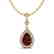 2.25 CTW Garnet & Micro VS/SI Diamond Necklace Designer - 2