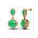 7 CTW Emerald & Micro Pave VS/SI Diamond Earrings - 2