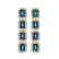 12.02 CTW London Topaz & Diamond Halo Earrings 10K