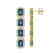 12.02 CTW London Topaz & Diamond Halo Earrings 10K - 2