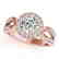 1.4 CTW Certified VS/SI Diamond Solitaire Halo Ring 14K - 2