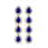 10.2 CTW Sapphire & Diamond Halo Earrings 10K Rose Gold