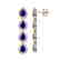 10.2 CTW Sapphire & Diamond Halo Earrings 10K Rose Gold - 2
