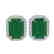 10.40 CTW Emerald & Micro Pave VS/SI Diamond Halo