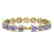 19.14 CTW Tanzanite & Diamond Halo Bracelet 10K Yellow - 2