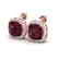12 CTW Garnet & Micro Pave Halo VS/SI Diamond Earrings