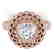 1.5 CTW Certified VS/SI Diamond Art Deco Ring 18K Rose
