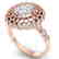 1.5 CTW Certified VS/SI Diamond Art Deco Ring 18K Rose - 2