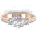 1.75 CTW Certified VS/SI Diamond 3 Stone Ring 18K Rose