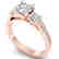 1.75 CTW Certified VS/SI Diamond 3 Stone Ring 18K Rose - 2