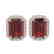 12 CTW Garnet And Micro Pave VS/SI Diamond Halo