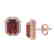 12 CTW Garnet And Micro Pave VS/SI Diamond Halo - 2