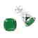 12 CTW Cushion Cut Emerald Designer Solitaire Stud - 2