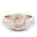 1.50 CTW Morganite & Halo VS/SI Diamond Micro Ring 14K