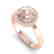 1.50 CTW Morganite & Halo VS/SI Diamond Micro Ring 14K - 2