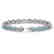 10.76 CTW Swiss Topaz & Diamond Halo Bracelet 10K White - 2