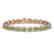 10.67 CTW Peridot & Diamond Halo Bracelet 10K Rose Gold