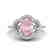 1.75 CTW Morganite & Micro Pave VS/SI Diamond Ring 10K