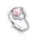 1.75 CTW Morganite & Micro Pave VS/SI Diamond Ring 10K - 2