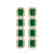 12.33 CTW Emerald & Diamond Halo Earrings 10K Yellow