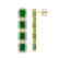 12.33 CTW Emerald & Diamond Halo Earrings 10K Yellow - 2