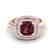 2.27 CTW Garnet & Micro VS/SI Diamond Pave Halo Ring